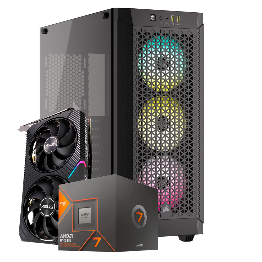 Pc C480, Ryzen 7 8700G, RTX 3060 12GB, DDR5 32GB, M.2 512GB, 650W 80+
