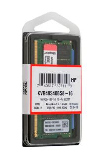 [12891] Memoria Ram Sodimm KVR 16GB 4800MHz DDR5 Non-ECC CL40 SODIMM 1Rx8 KVR48S40BS8-16