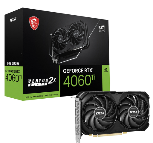 [13860] Tarjeta de Video MSI VGA NVIDIA RTX 4060 TI VENTUS OC 2X 16G 824142332078