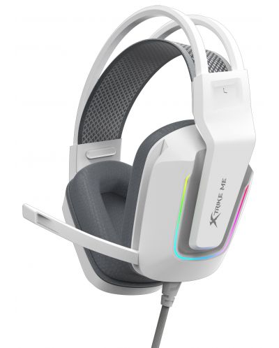 [16836] Headset Gaming XTRIKE ME, GH-712 , JACK 3.5MM / USB / Iluminacion RGB/Blanco
