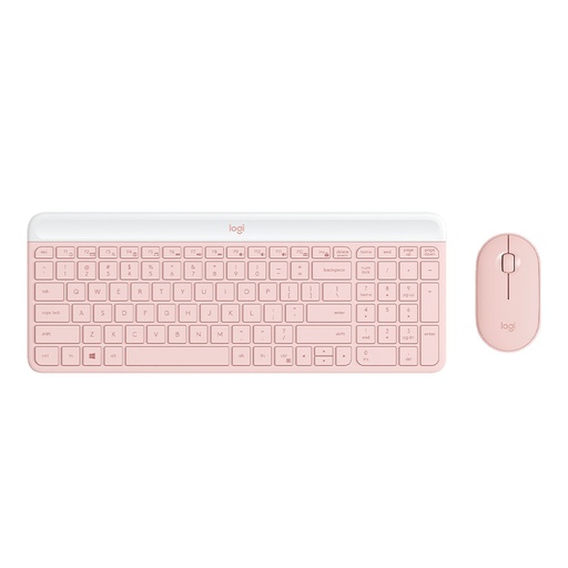 [16847] Combo Teclado Logitech Slim Wireless Keyboard and Mouse MK470 RoseSpa, 920-011312