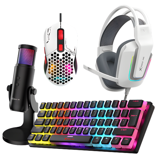 [16848] Xtrike Me Pack, Teclado Mecanico 60% + Mouse GM-316W + Headset GH712 + Microfono XMC-03 - KT