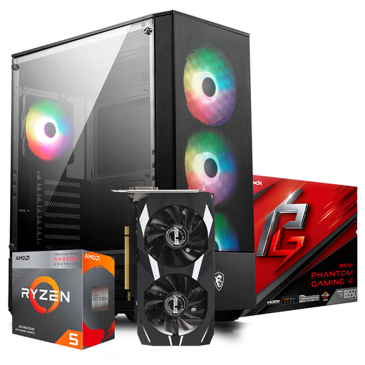 [16864] PC Gaming NOW Forge, Ryzen 5 4600G, RTX 3050 6GB, 256GB M.2, 16GB DDR4, PSU 600W