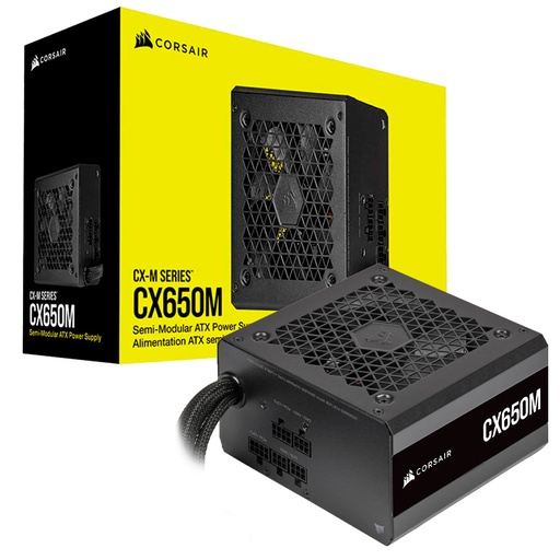 [3737] Fuente de Poder CX650M 80 plus Bronce Semi-Modular Corsair