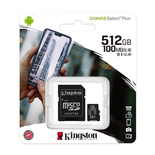 [09439] Memoria Micro SD Kingston 512GB C10 CANVAS Select plus SDCS2/512GB