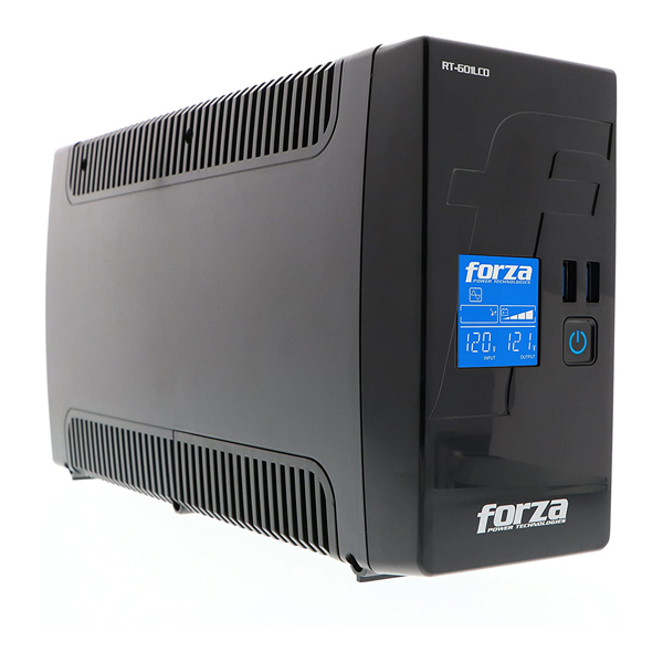 UPS Forza RT 601, 600VA, 360W 120V 8 Salidas, 2 USB, LCD RT-601LCD