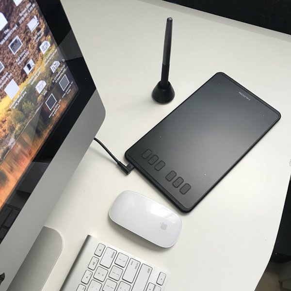 Tableta Gráfica Huion Inspiroy H640P 7" USB, 6 Botones