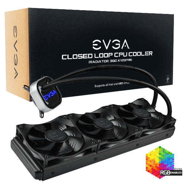 Enfriamiento Líquido EVGA CLC 360mm RGB Ligthting 400-HY-CL36-V1