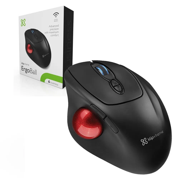Mouse Klip Xtreme  KMW-800 Wls trackball 2.4 GHz Black