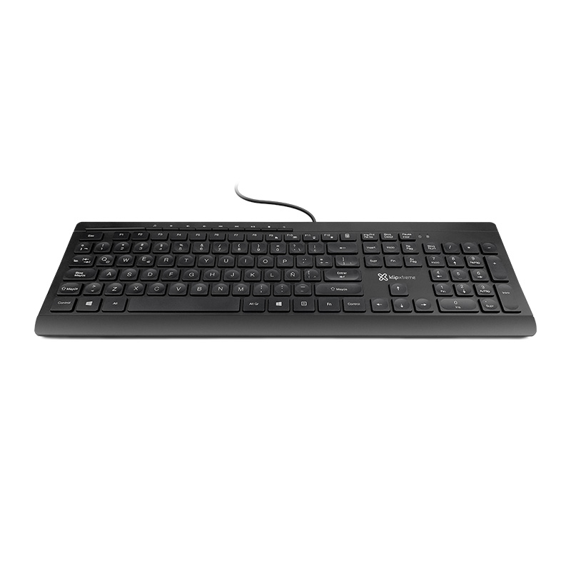 Klip Xtreme - Keyboard - Wired - Spanish - USB - Black - Multimedia KKM-252S