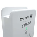 Protector de Voltaje Forza  1875W/490 Joules, 3 Tomas (2 USB-A + 1 USB Tipo C)FWT-331USBC