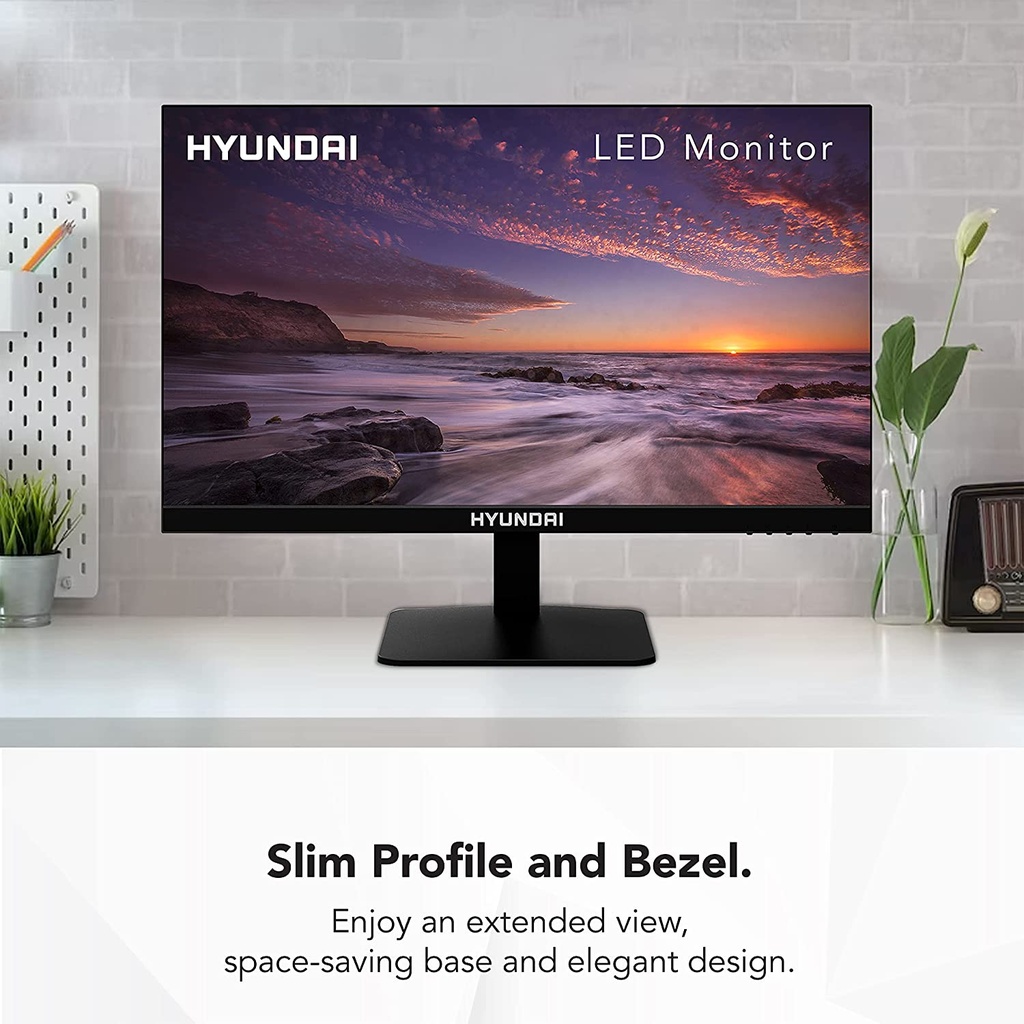 Hyundai 21.45" FHD, Flat Office Monitor 21FOM Series – Black