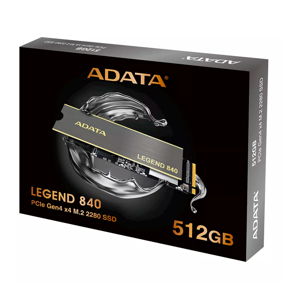 Almacenamiento M.2 ADATA Legend 840 512GB PCIe Gen4 x4 NVMe 1.4 M.2 SSD 5,000 MB/s  ALEG-840-512GCS