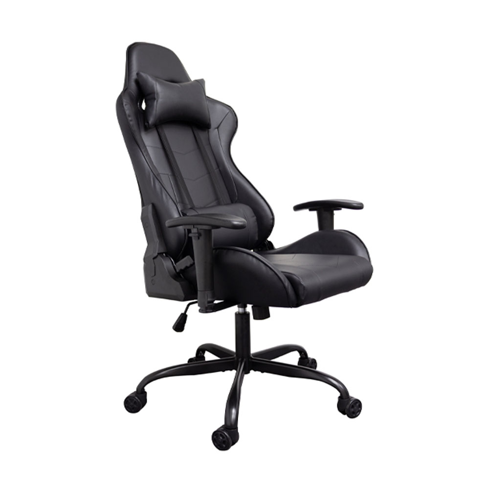 Silla Gamer T-Dagger Mustang - Negro Base Metalica - Descansa-brazos ajustables - Reclinable T-TC700BK
