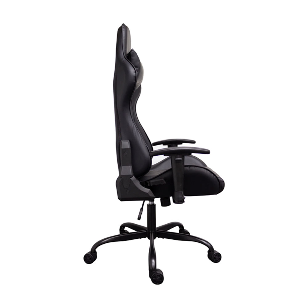 Silla Gamer T-Dagger Mustang - Negro Base Metalica - Descansa-brazos ajustables - Reclinable T-TC700BK