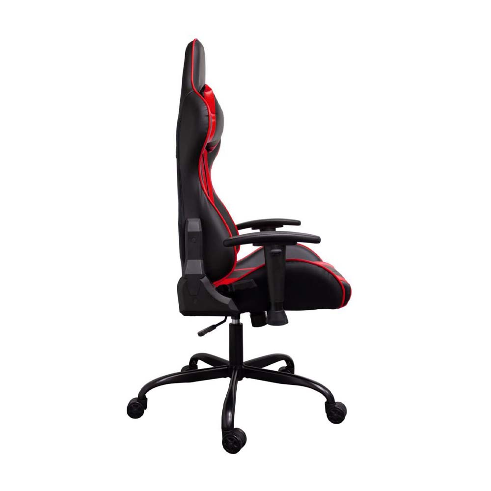 Silla Gamer T-Dagger Mustang - Negro/Rojo Base Metalica - Descansa-brazos ajustables - Reclinable T-TC700RD