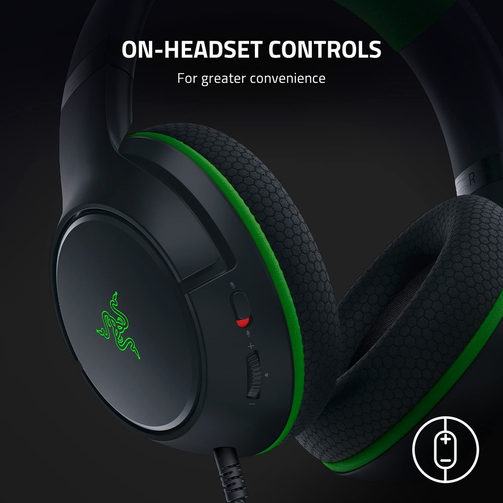 Headset  RAZER KAIRA X FOR XBOX RZ04-03970100-R3U1 BK/GN