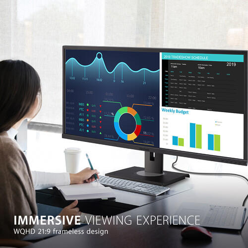 Monitor ViewSonic UltraWide VG3456 34" WQHD 3440 x 1440 21:9 HDMI, Display Port  60hz VS18575 -Sin Caja - RF