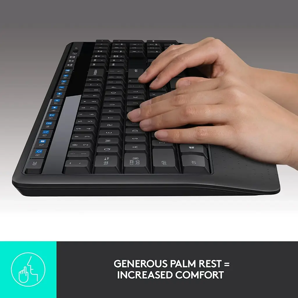 Logitech Wireless Combo MK345 - Juego de teclado y raton - inalambrico Ingles- 2.4 GHz, 920-006481