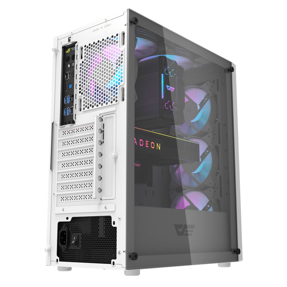 [17822] Case DarkFlash DK352 - 4 x Fan ARGB - Blanco, Malla metalica