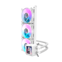 Enfriamiento Liquido Darkflash DV360S RGB BLANCO WAVE -  360mm,  320*320 resolution IPS LCD, Control via Software, 3-stage bomba de agua, Intel, AMD, compatible con: Aura, Mystic, Fusion, Polychrome
