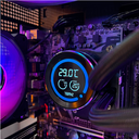 Enfriamiento Liquido Darkflash Nebula DN240D RGB Blanco -  240mm, 1 inch LCD Digital display screen  Control via Software, 3-stage bomba de agua, Intel, AMD, compatible con: Aura, Mystic, Fusion, Polychrome