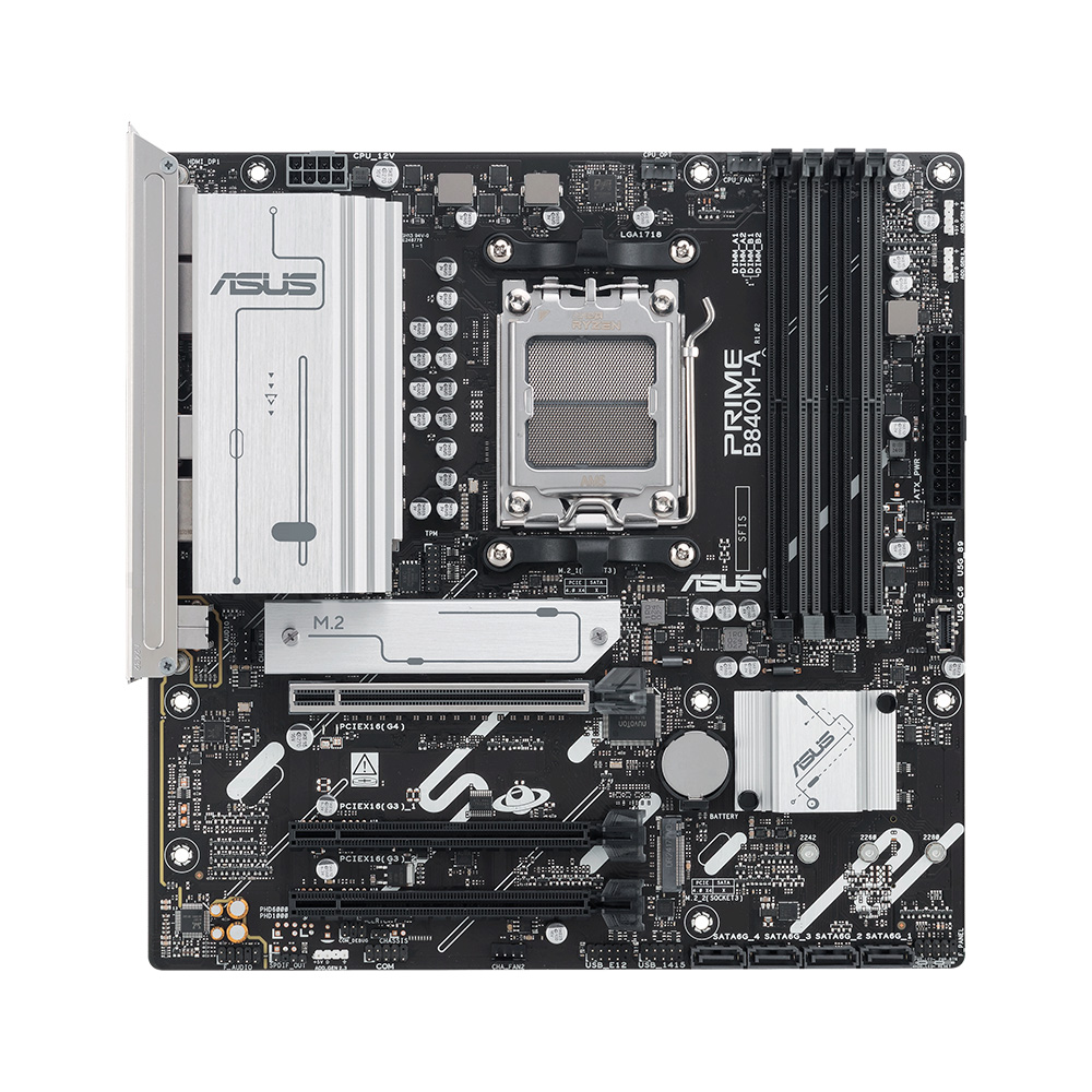 Motherboard  Asus B840M-A Prime, AMD 9000 series, PCIe 4.0,micro-ATX - DDR5 - 90MB1J10-M0EAY0