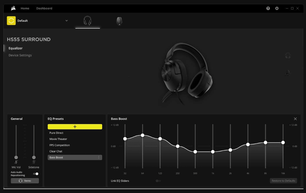 Headset Corsair HS55 Surround Negro, Dolby Audio 7.1 en PC y Mac, 3.5mm - CA-9011265-NA