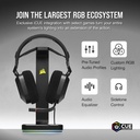 Headset Corsair HS80 RGB USB - Negro - CA-9011237-NA
