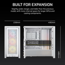 Case Corsair Frame 4000D Series - Airflow Mesh - Blanco - CC-9011297-WW