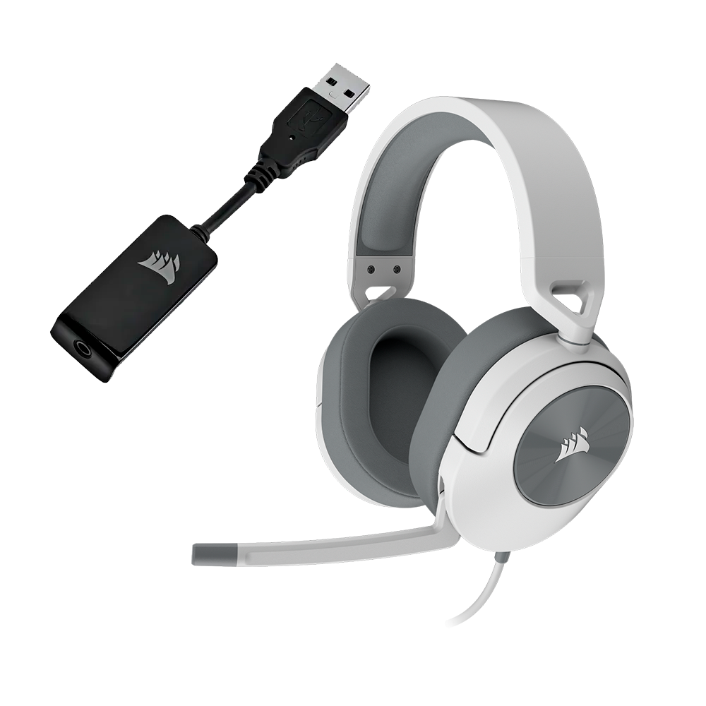 Headset Corsair HS55 Surround Blanco - CA-9011266-NA