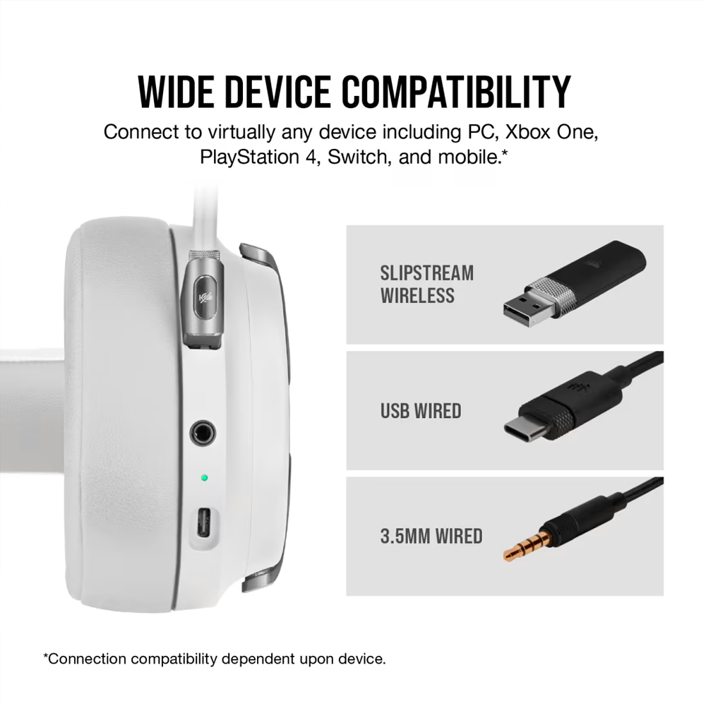 Headset Corsair Virtuoso RGB Wireless Blanco/Gris  CA-9011186-NA