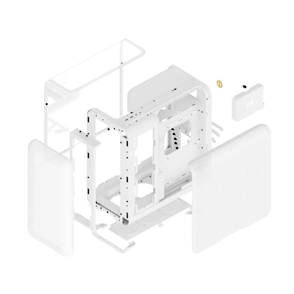 Case Hyte X50 Vidrio laminado- Snow White - CS-HYTE- X50G-WW