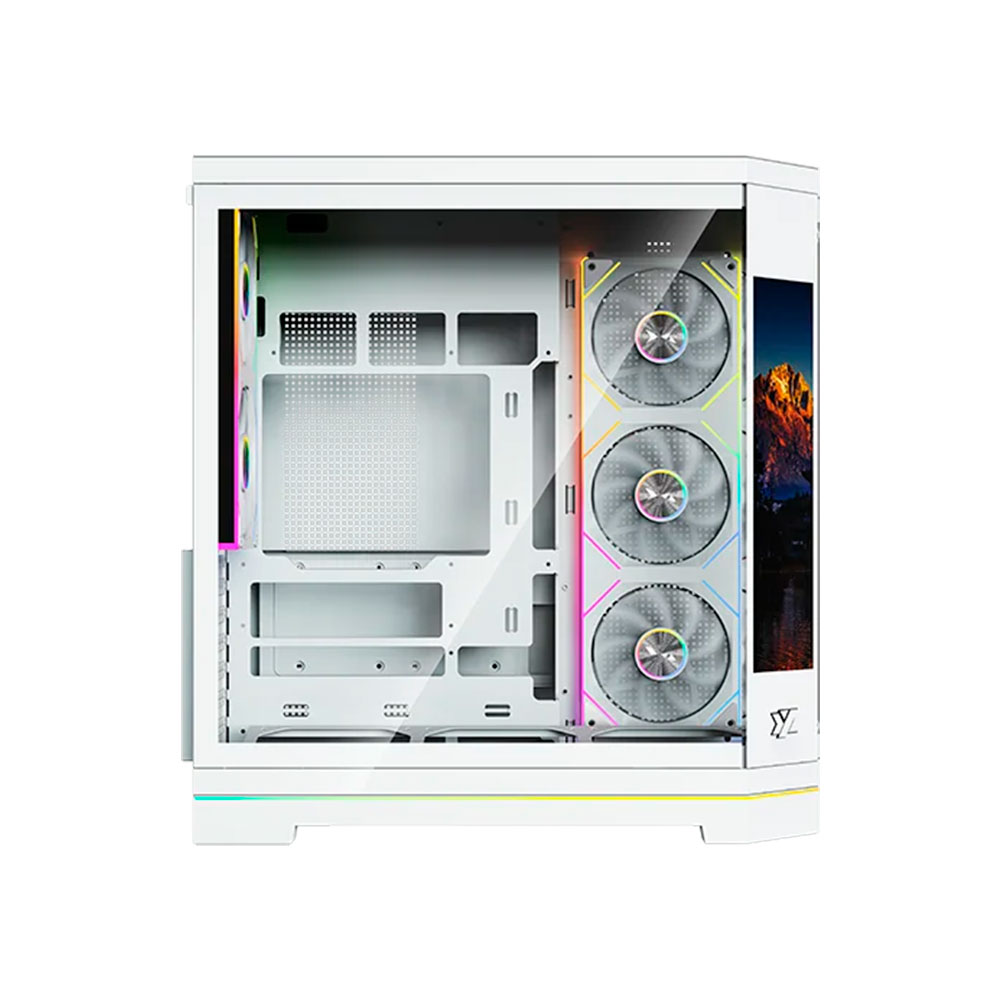 Case XYZ Neutron X Pro Blanco – Mid Tower, Pantalla LCD, 4 Fans ARGB, Vidrio Templado- XYZ-SA-1018
