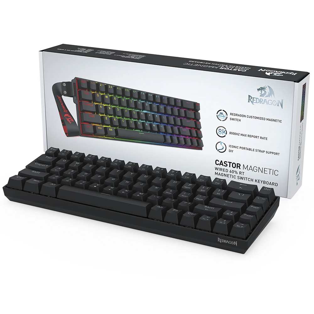 Teclado Inalambrico  Redragon Castor Pro Portable - K631RGB-PRO-P