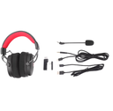 Headset Inalambrico Redragon Cragblade Pro -  PC, PS4/5, Switch, Xbox - H541-PRO, USB 2.4GHz (USB Type-C adapter included), Bluetooth, USB Type-A, 3.5mm, driver 50mm, 7.1