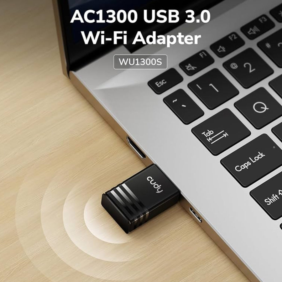 [19750]  Adaptador WIFI USB Cudy AC1300 Wireless Doble Banda - WU1300S