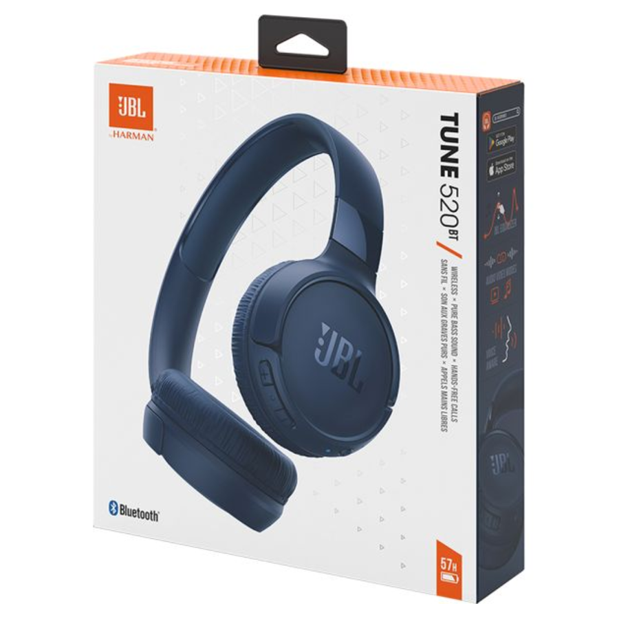 [19395] Audifono JBL Tune 520 Blue, Bluetooth 5.3, 57Hrs, JBLT520BTBLUAM
