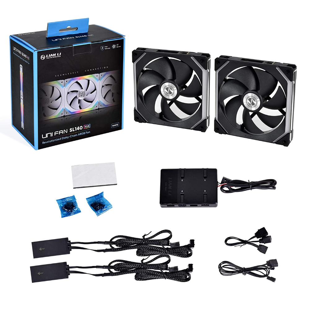 [11485] Ventilador UNI SL Lian Li - L-Connect 140mm RGB Black - SL140-2  G99.14UF2B.00