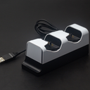 [19946] Base de Carga NEXT para 2 Controles DualSense PS5 – LED, USB, Blanco/Negro - NX-PS5CHRG2 