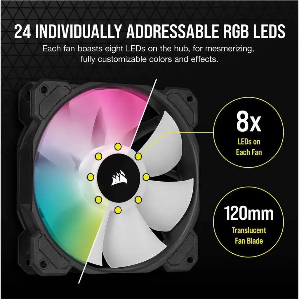 CORSAIR FAN ICUE SP120 RGB ELITE 3U - CO-9050109-W
