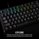 [19951] Teclado Mecanico CORSAIR KEYBOARD K70 RGB CORE (SPA) - RED, CH-910971E , PC-MAC-XBOX- PLAY STATION