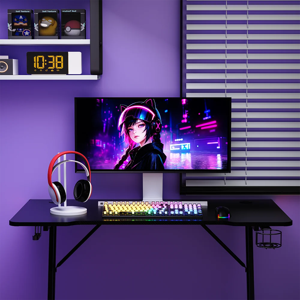 [20044] ESCRITORIO DE ALTURA FIJA XYZ ELITE, X-DS-ELITE-B / XYZ-SA-1024, 1200 × 600 mm - RGB Integrado