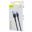 [20138] Cable de Carga Rápida Baseus Cafule USB-A a USB-C 3A 2 Metros Gris Negro Reforzado - CATKLF-CG1