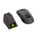 [20190] Mouse Gaming Inalámbrico Redragon K1NG Ultra M999 – 45,000 DPI, Tri-Mode 2.4 GHz, BT 5.1, USB-C, 55g, 400mAh, Base de Carga RGB