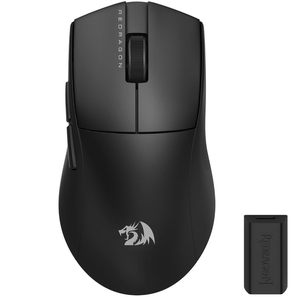 [20189] Mouse Gaming Inalambrico REDRAGON KING PRO 1K M916, pixart 3395, conexion BlueTooth, Inalambrio, USB C, Black.