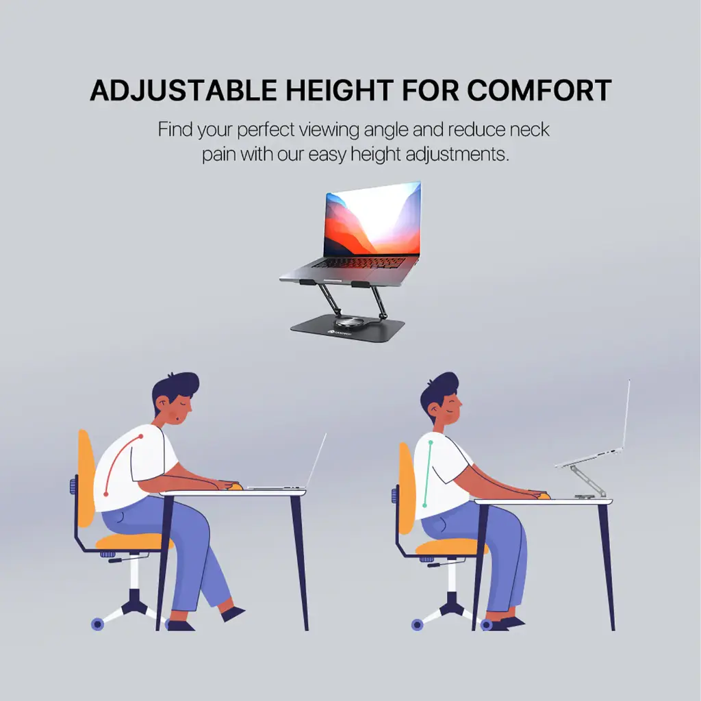 BASE METALICA ELEVABLE PARA PORTATIL FANTECH NS10 COLOR GRIS