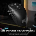 Mouse Corsair M55 - Wireless/Bluetooth - Negro -, FPS ligero M55 - Negro | 2.4GHz y Bluetooth, 24,000 DPI, bat. larga duracion, 6 programables, CH-931F000- WW