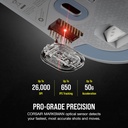 Mouse Corsair M75 Air - Bluetooth - Gris -  26,000 DPI – Entrada Ultrarrápida, CH-931D102-NA,