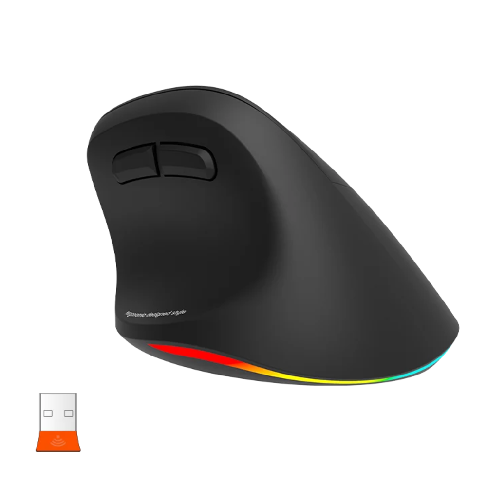 [20254] Mouse Ergonomico Meetion BTM010R - Wireless - Negro - BTM010R